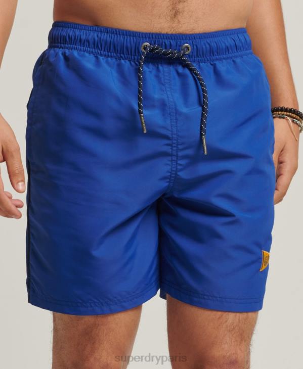 Superdry Hommes short de bain recyclé universitaire vintage D64Z426 vêtements bleu