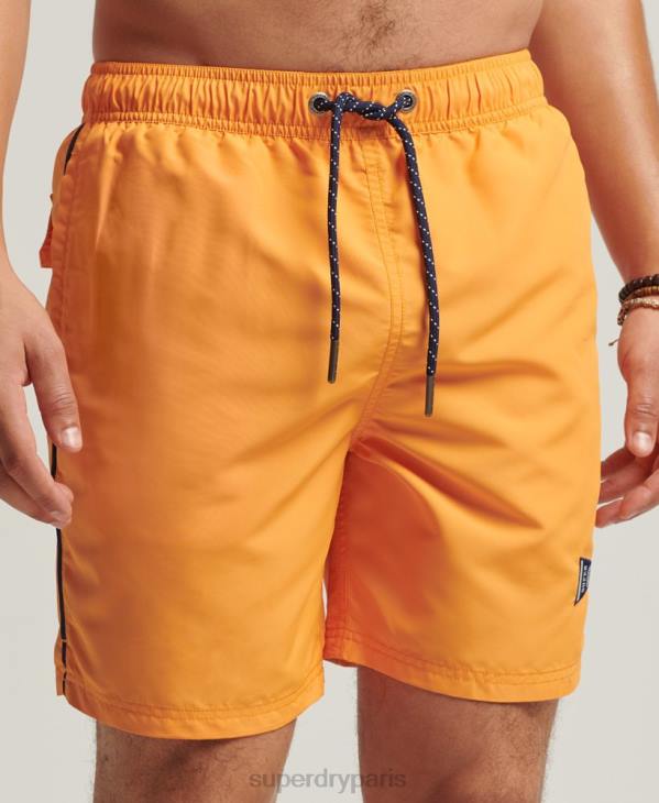 Superdry Hommes short de bain recyclé universitaire vintage D64Z427 vêtements or