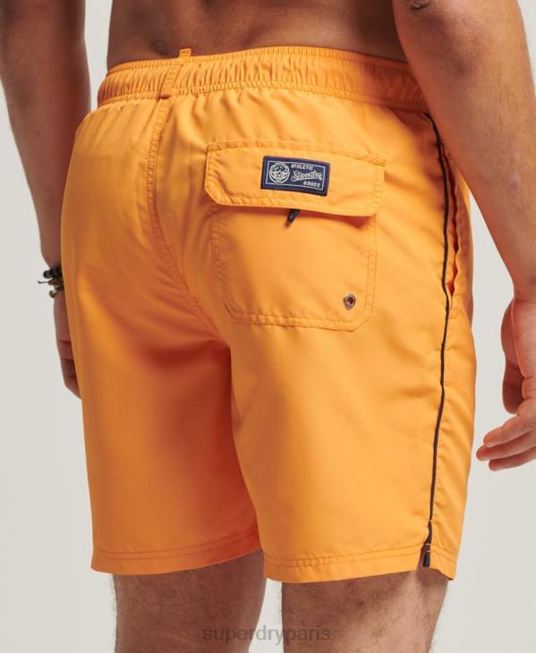 Superdry Hommes short de bain recyclé universitaire vintage D64Z427 vêtements or