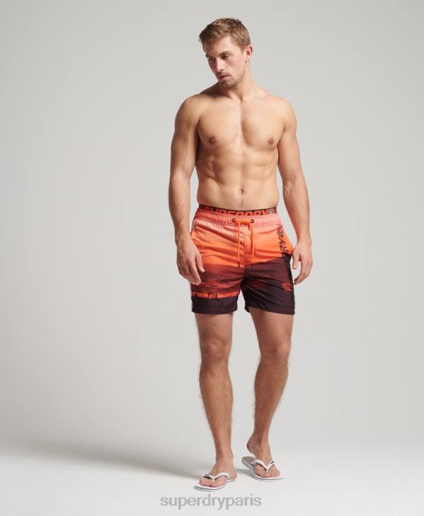 Superdry Hommes short de bain state volley D64Z438 vêtements orange