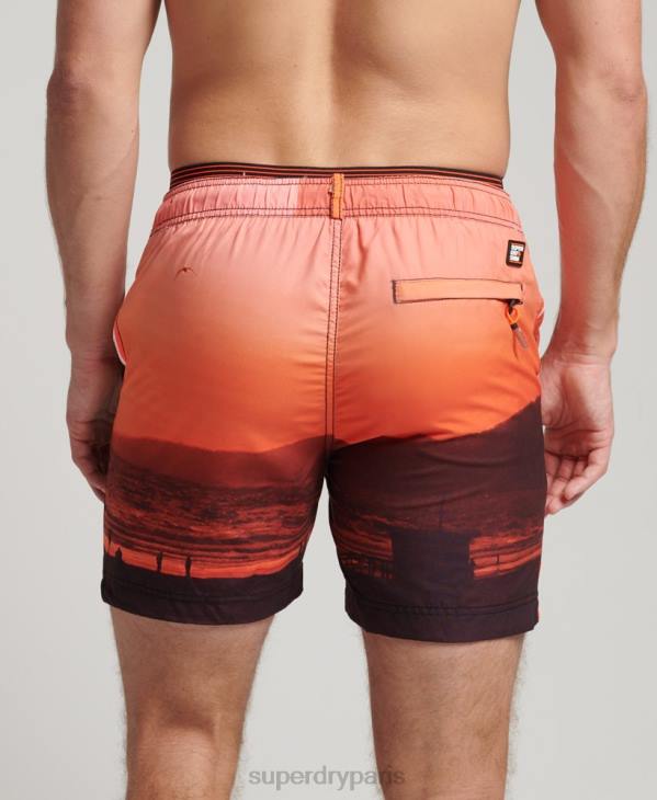 Superdry Hommes short de bain state volley D64Z438 vêtements orange