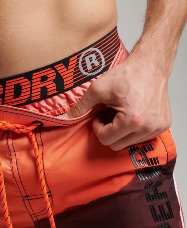 Superdry Hommes short de bain state volley D64Z438 vêtements orange