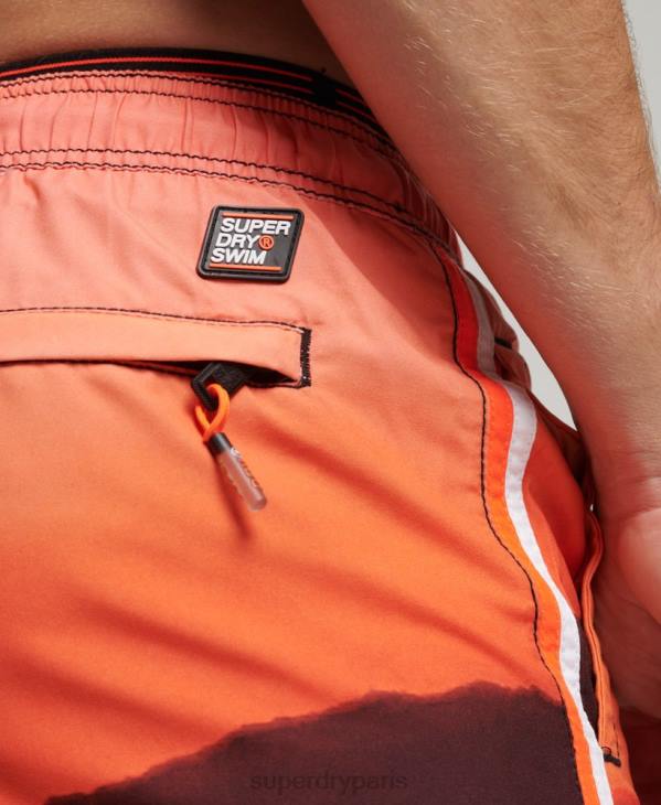 Superdry Hommes short de bain state volley D64Z438 vêtements orange