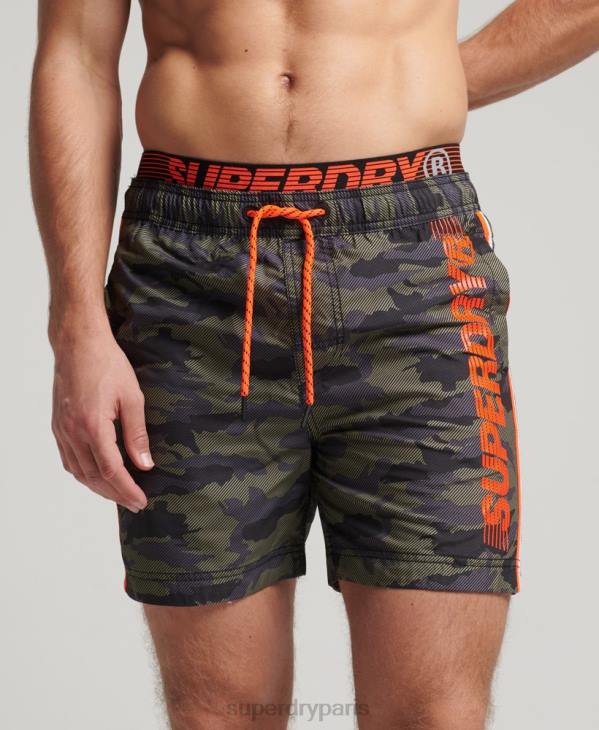 Superdry Hommes short de bain state volley D64Z447 vêtements vert