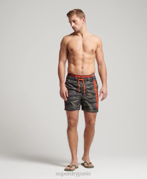 Superdry Hommes short de bain state volley D64Z447 vêtements vert
