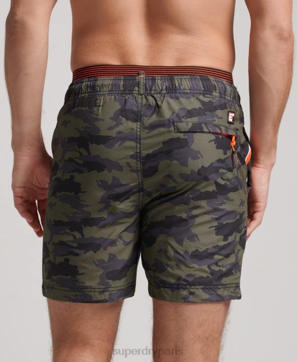 Superdry Hommes short de bain state volley D64Z447 vêtements vert