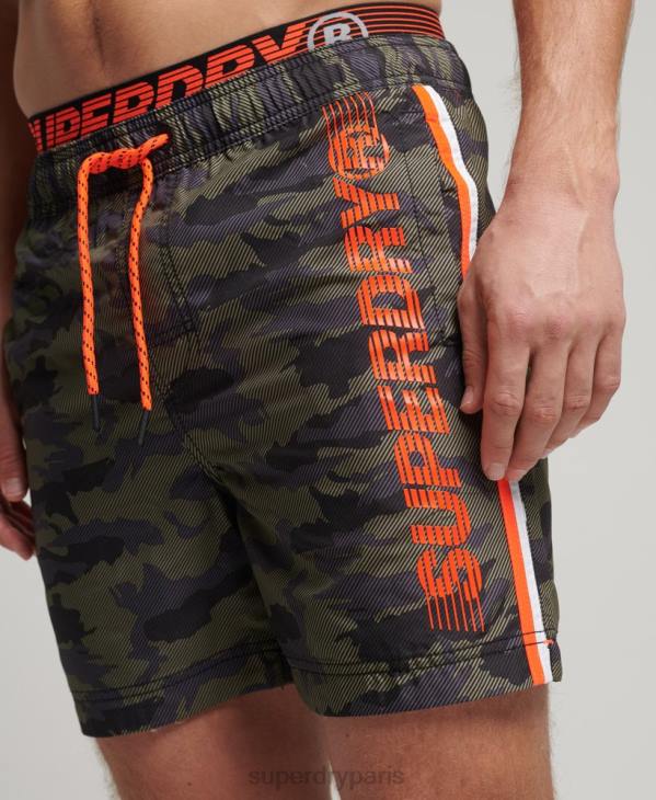 Superdry Hommes short de bain state volley D64Z447 vêtements vert