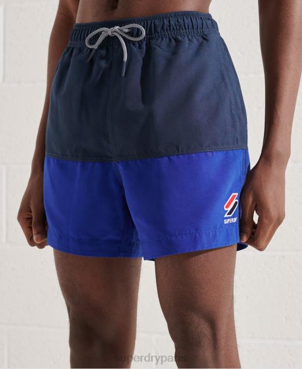 Superdry Hommes short de bain tri series D64Z432 vêtements bleu