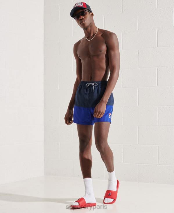 Superdry Hommes short de bain tri series D64Z432 vêtements bleu