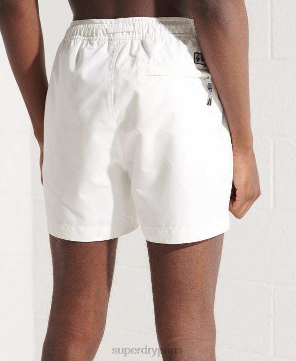 Superdry Hommes short de bain tri series D64Z448 vêtements blanc