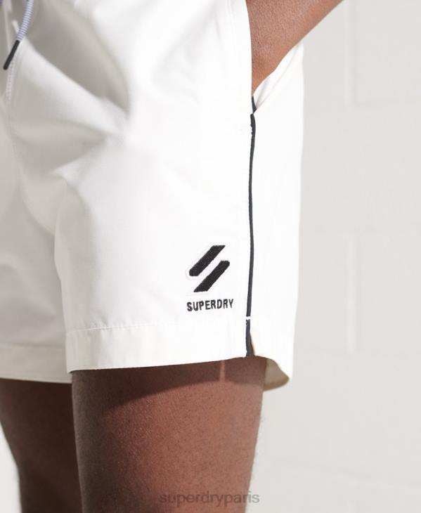 Superdry Hommes short de bain tri series D64Z448 vêtements blanc