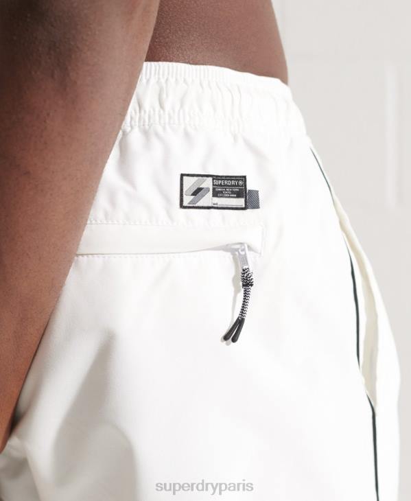 Superdry Hommes short de bain tri series D64Z448 vêtements blanc