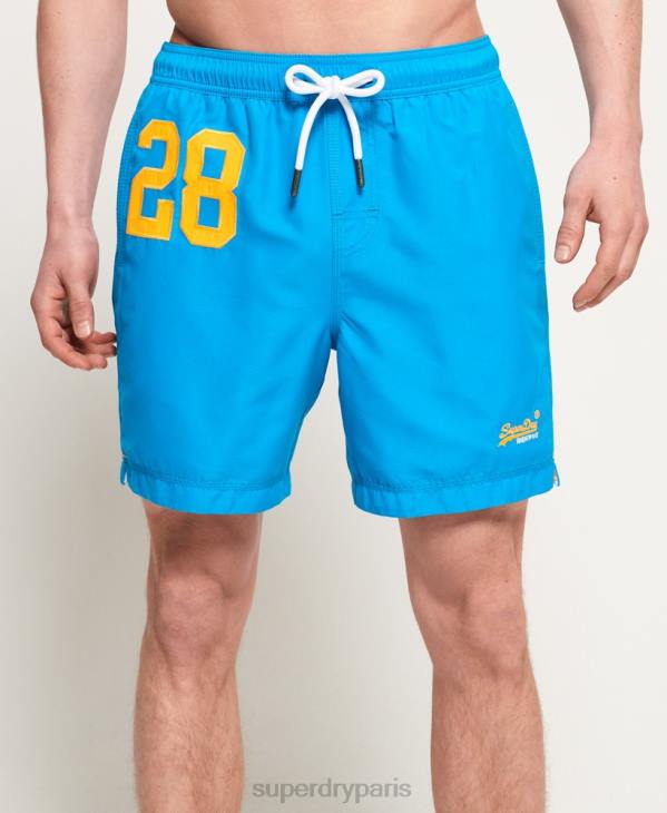Superdry Hommes short de bain water-polo D64Z444 vêtements bleu