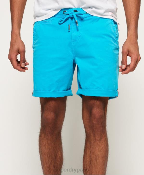 Superdry Hommes short brûlé par le soleil D64Z376 vêtements bleu clair