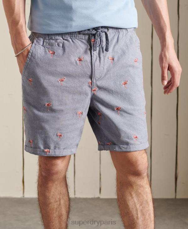 Superdry Hommes short brodé sur l'ensemble sunscorched D64Z368 vêtements marine