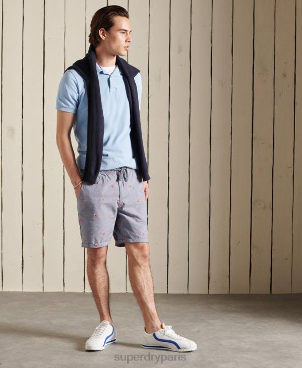 Superdry Hommes short brodé sur l'ensemble sunscorched D64Z368 vêtements marine