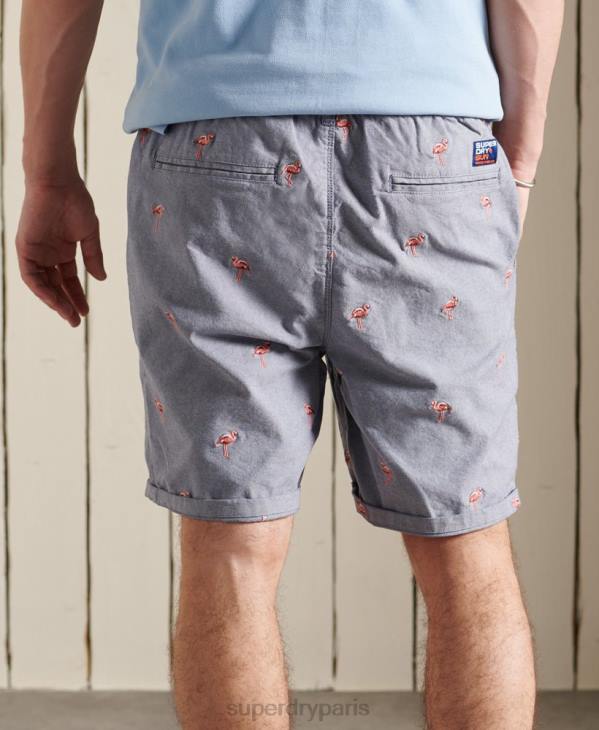 Superdry Hommes short brodé sur l'ensemble sunscorched D64Z368 vêtements marine