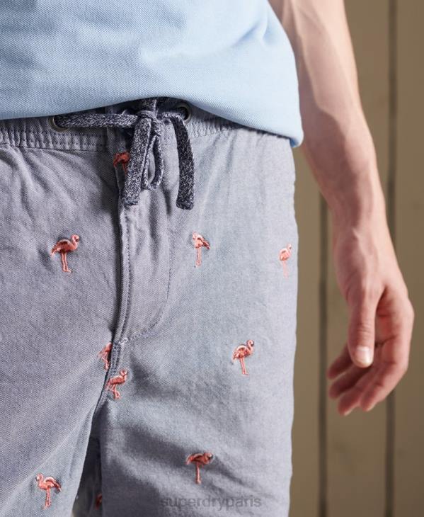 Superdry Hommes short brodé sur l'ensemble sunscorched D64Z368 vêtements marine