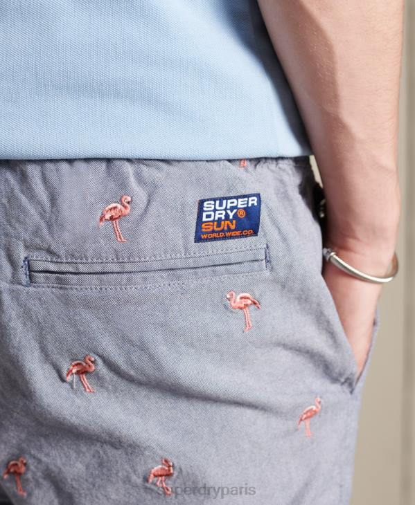 Superdry Hommes short brodé sur l'ensemble sunscorched D64Z368 vêtements marine