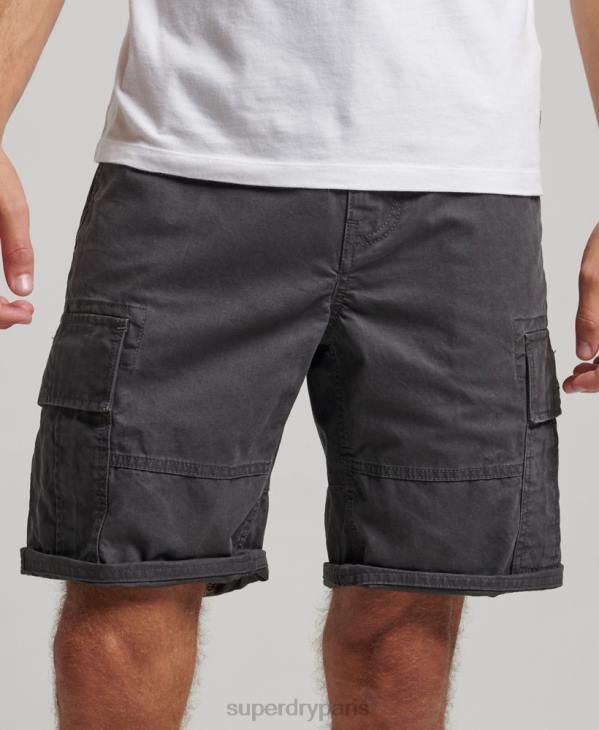 Superdry Hommes short cargo en coton bio D64Z250 vêtements gris foncé