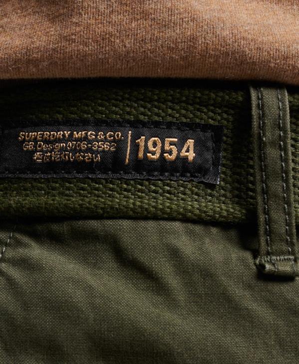 Superdry Hommes short cargo en coton bio D64Z258 vêtements vert