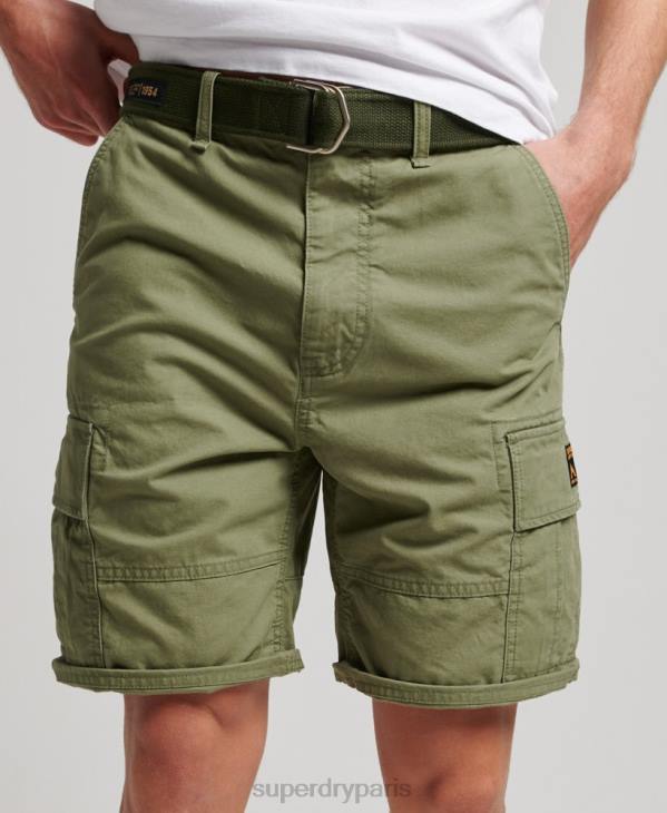 Superdry Hommes short cargo en coton bio D64Z263 vêtements kaki