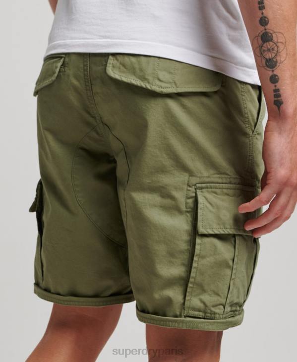 Superdry Hommes short cargo en coton bio D64Z263 vêtements kaki