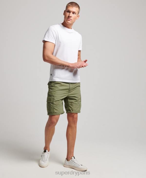 Superdry Hommes short cargo en coton bio D64Z263 vêtements kaki