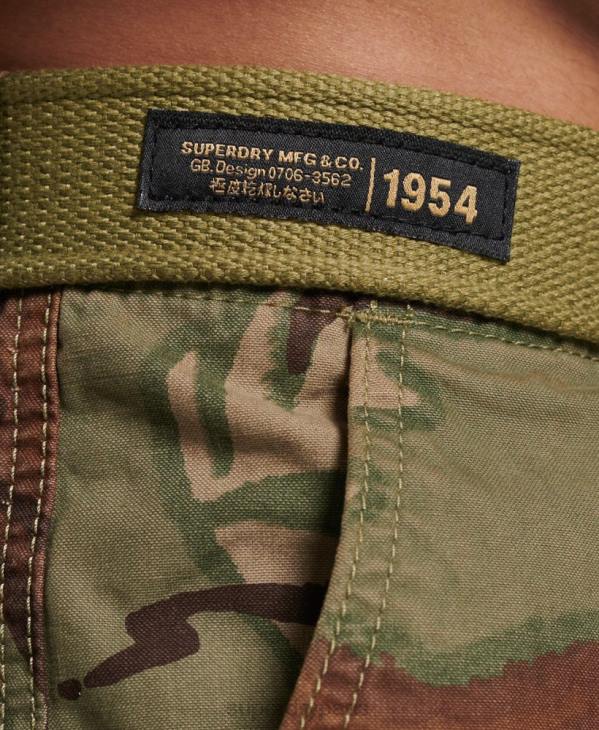 Superdry Hommes short cargo en coton bio D64Z271 vêtements vert