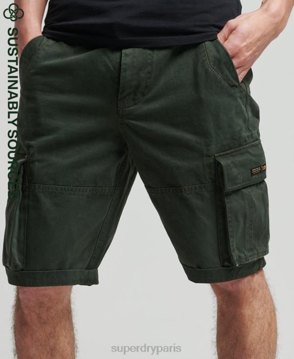 Superdry Hommes short cargo en coton bio vintage core cargo D64Z342 vêtements vert