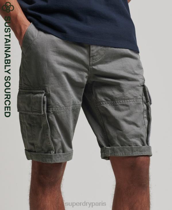 Superdry Hommes short cargo en coton bio vintage core cargo D64Z343 vêtements gris