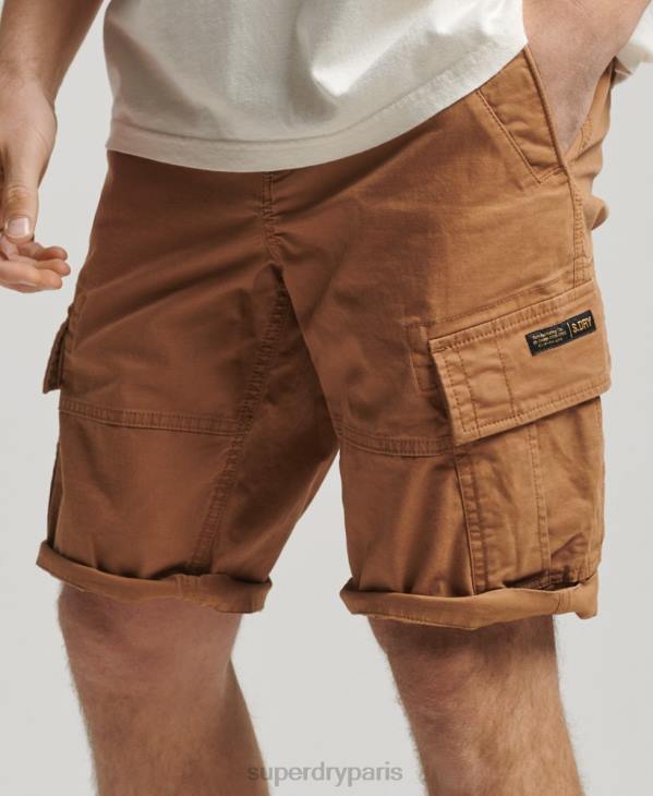 Superdry Hommes short cargo en coton biologique D64Z109 vêtements brun
