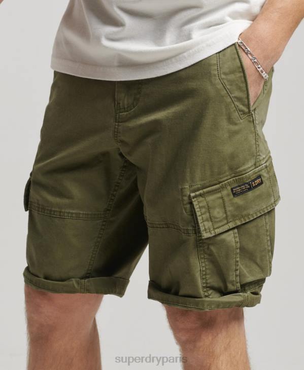 Superdry Hommes short cargo en coton biologique D64Z246 vêtements kaki