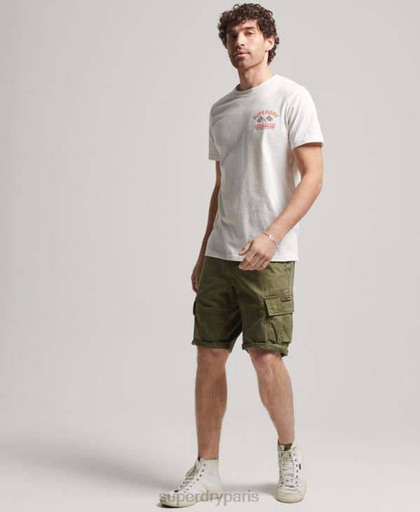 Superdry Hommes short cargo en coton biologique D64Z246 vêtements kaki