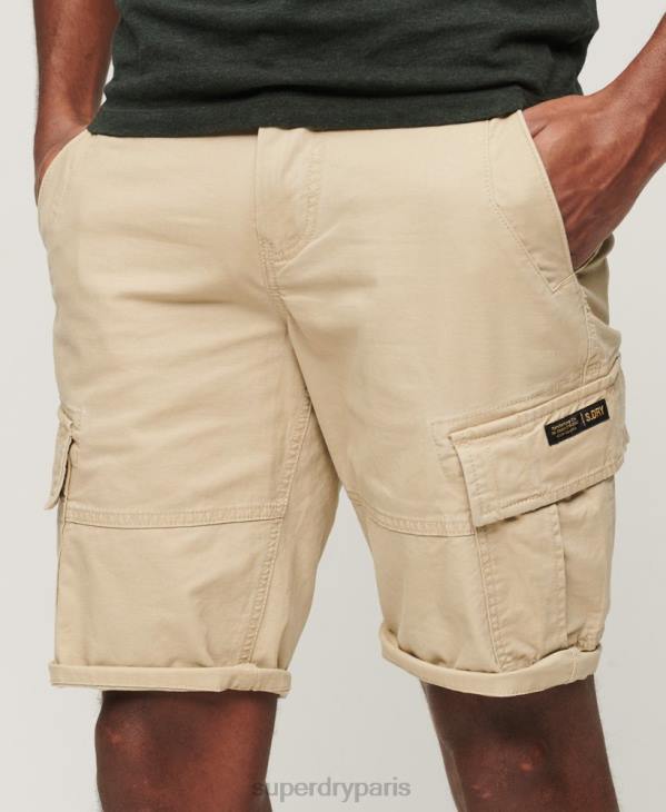 Superdry Hommes short cargo en coton biologique D64Z248 vêtements crème