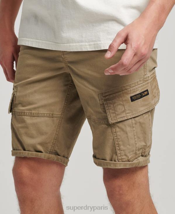 Superdry Hommes short cargo en coton biologique D64Z252 vêtements beige