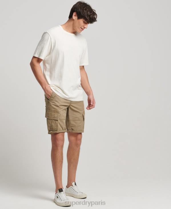 Superdry Hommes short cargo en coton biologique D64Z252 vêtements beige