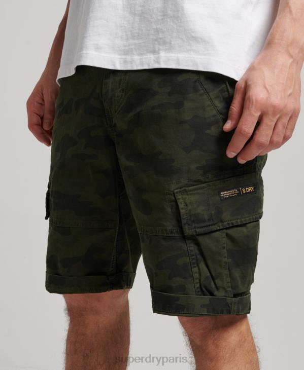 Superdry Hommes short cargo en coton biologique D64Z268 vêtements vert
