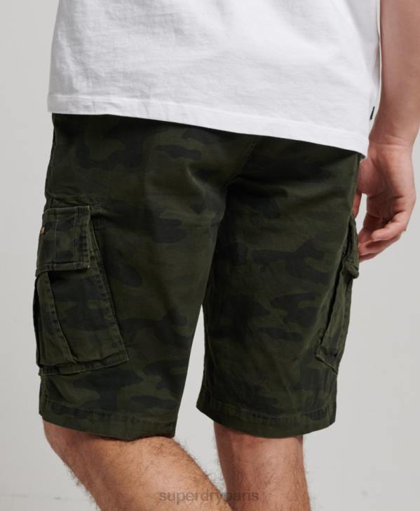 Superdry Hommes short cargo en coton biologique D64Z268 vêtements vert
