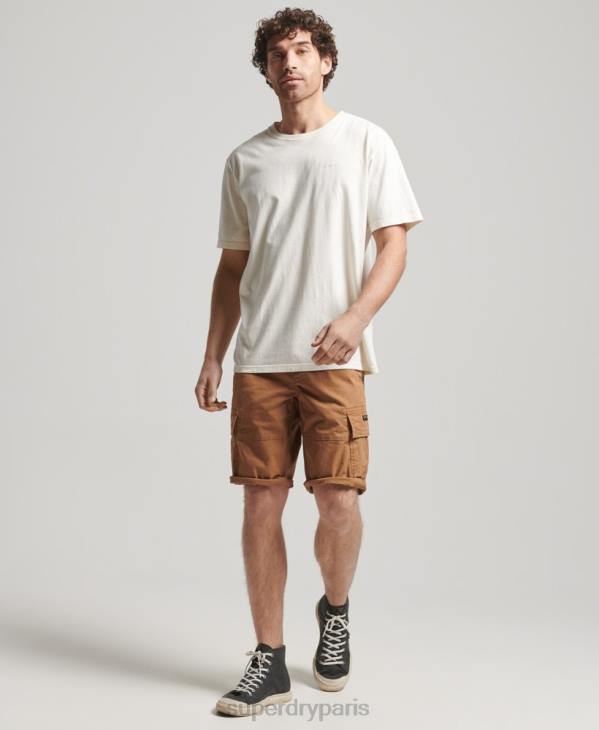 Superdry Hommes short cargo en coton biologique D64Z275 vêtements brun
