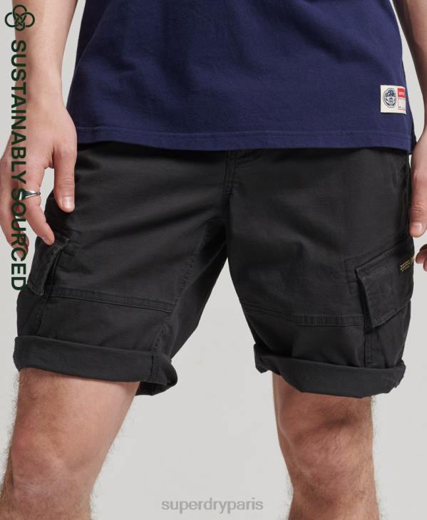 Superdry Hommes short cargo en coton biologique D64Z284 vêtements noir
