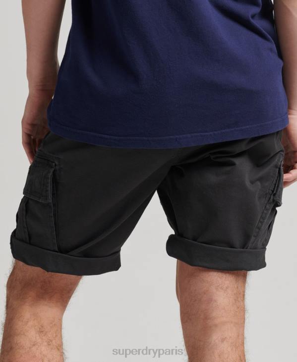 Superdry Hommes short cargo en coton biologique D64Z284 vêtements noir