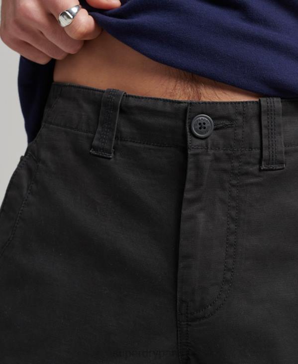Superdry Hommes short cargo en coton biologique D64Z284 vêtements noir