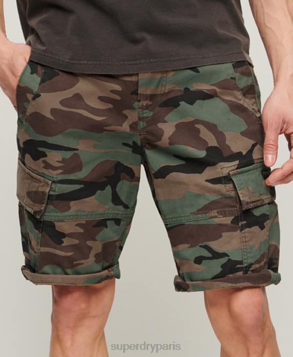Superdry Hommes short cargo en coton biologique D64Z325 vêtements vert