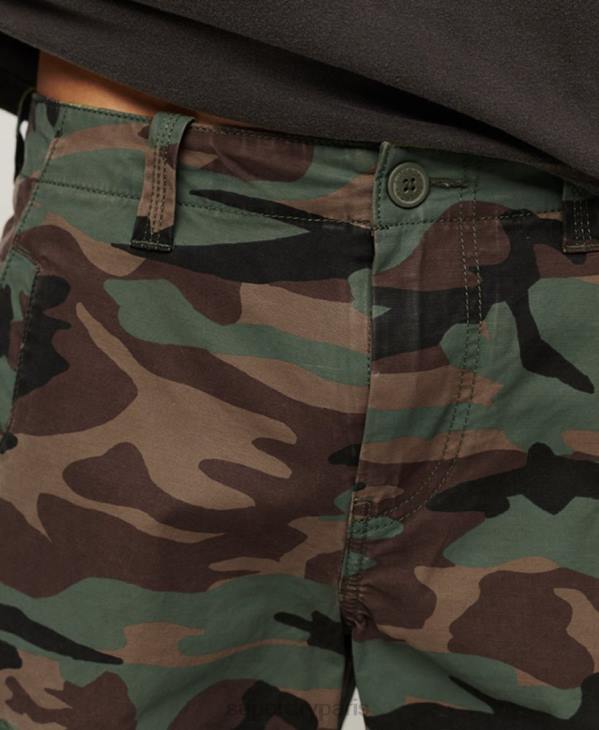 Superdry Hommes short cargo en coton biologique D64Z325 vêtements vert