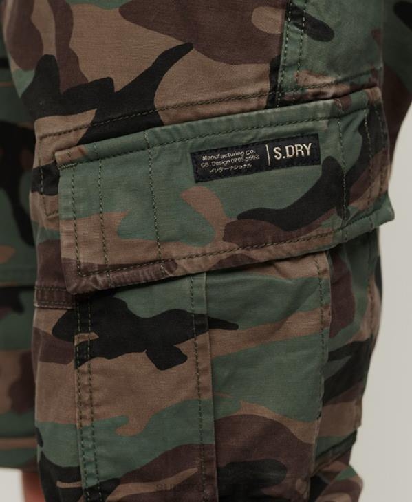 Superdry Hommes short cargo en coton biologique D64Z325 vêtements vert