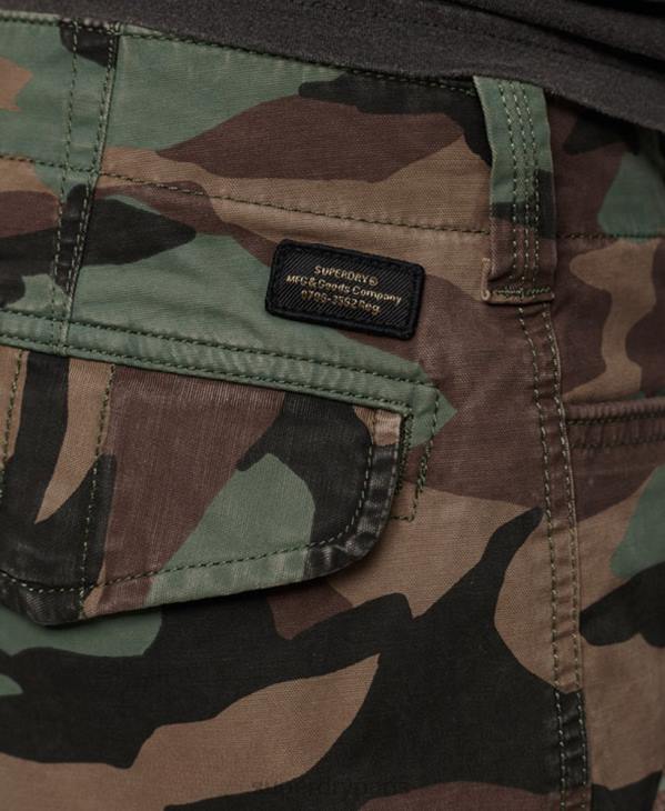 Superdry Hommes short cargo en coton biologique D64Z325 vêtements vert