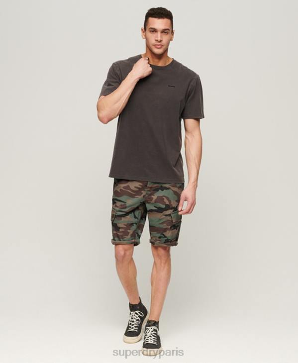 Superdry Hommes short cargo en coton biologique D64Z325 vêtements vert