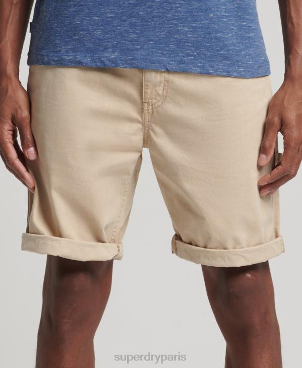 Superdry Hommes short charpentier vintage en coton bio D64Z331 vêtements crème