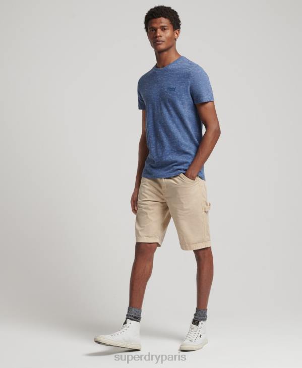 Superdry Hommes short charpentier vintage en coton bio D64Z331 vêtements crème